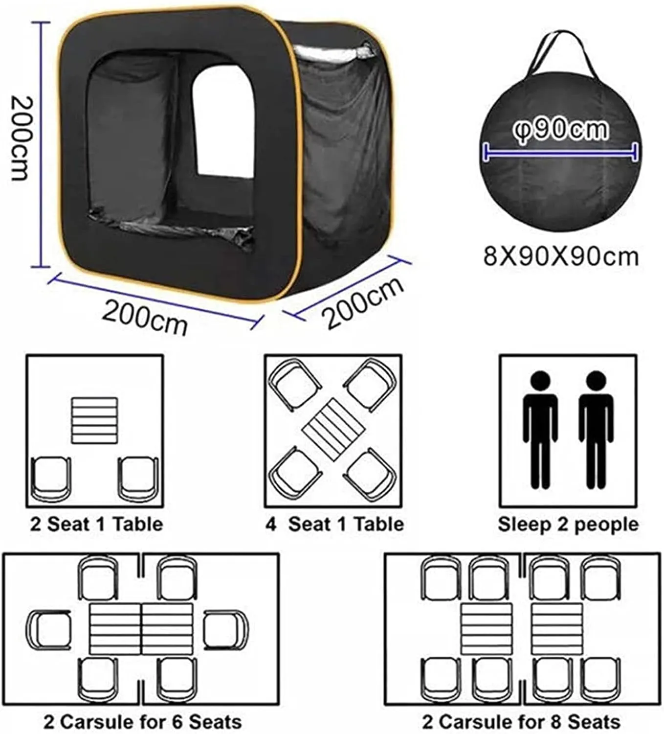 SUV Car Tents for Vehicles Tailgate Awning Tents,Car Camping Rear Tent with Rain Layer and Carry Bag,Pop-Up Truck Bed Tent for Camping,Accommodate,Traveling Outdoor Activities