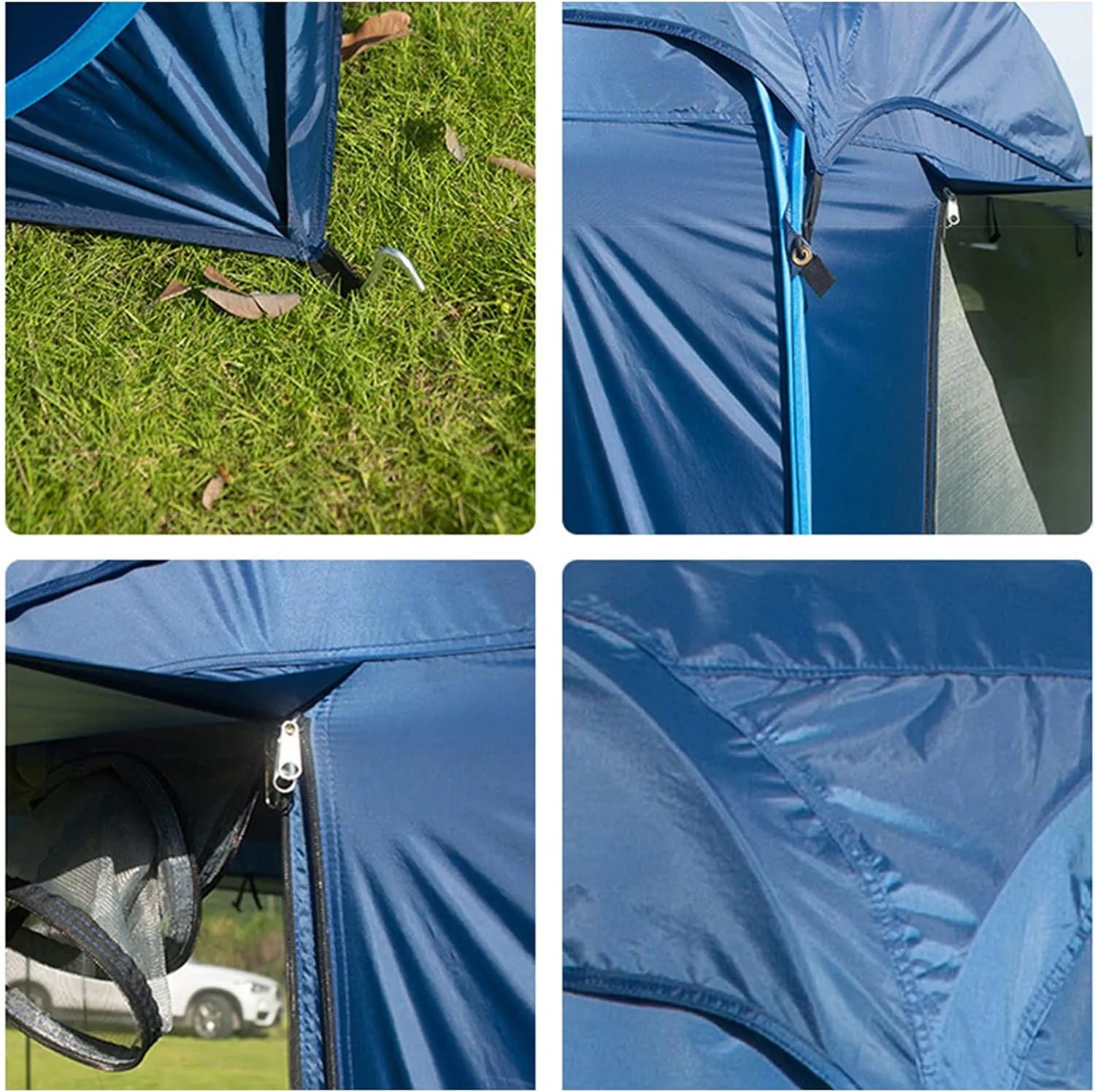 SUV Car Tents for Vehicles Tailgate Awning Tents,Car Camping Rear Tent with Rain Layer and Carry Bag,Pop-Up Truck Bed Tent for Camping,Accommodate,Traveling Outdoor Activities
