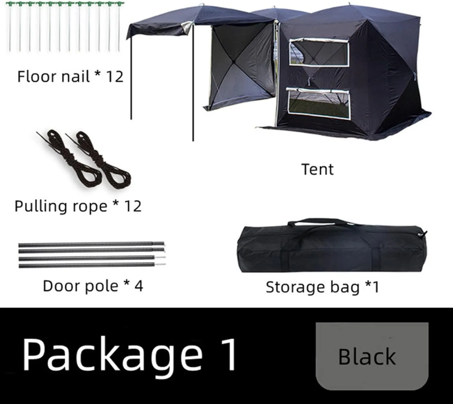SUV Tent for Camping, Car Tent,Waterproof Car Tailgate Tents Double Layer for 6-8 Person, Car Awning Sun Shelter Tents Camping Truck Canopy