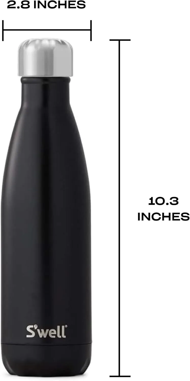 S'well Stainless Steel Water Bottle, 17oz, London Chimney, Triple Layered Vacuum Insulated Containers Keeps Drinks Cold for 36 Hours and Hot for 18, BPA Free, Perfect for On the Go