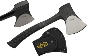 Szco Supplies 11” Rubber Handled Outdoor Sport Hatchet Camping Axe with Nylon Sheath, Black (211541)