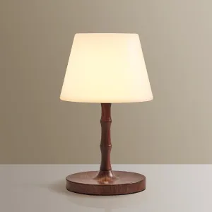 Table Lamp Shower Lamp Waterproof,Cordless Rechargeable Battery Operated Desk Lamps for Bedroom Night Stands,3 Colors Touch Dimmable Outdoor Lamps for Living Room,4000mAh LED Walnut Grain