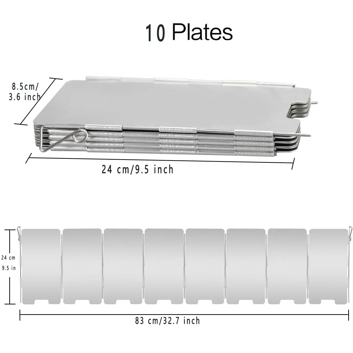Tall Stove Windscreen-Gas Burner Windshield- Aluminum Camping Stove Compact Folding,Outdoor Cooker Butane Burner Wind Shield