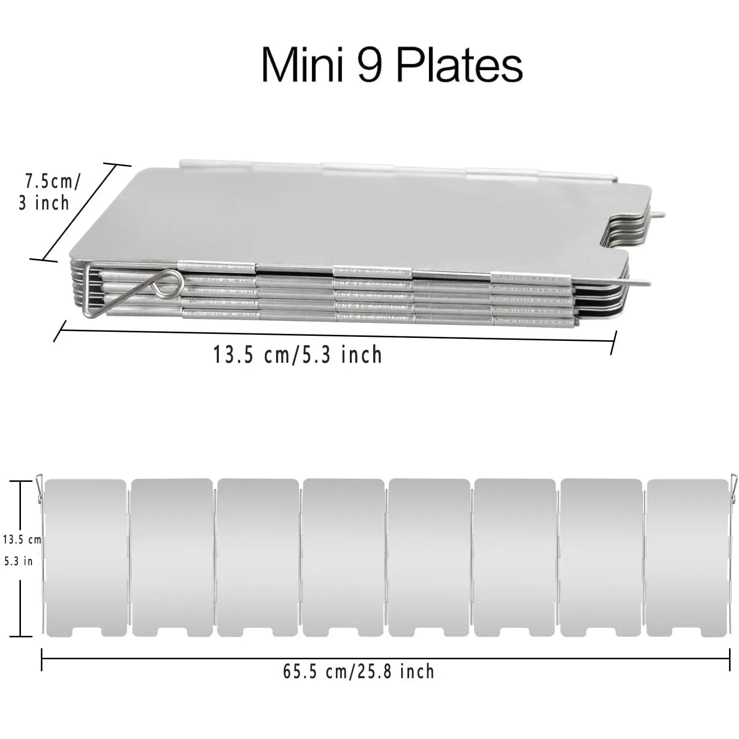Tall Stove Windscreen-Gas Burner Windshield- Aluminum Camping Stove Compact Folding,Outdoor Cooker Butane Burner Wind Shield