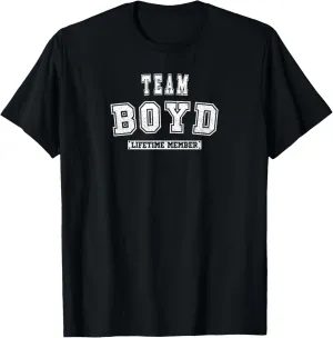 Team BOYD Lifetime Member Family Last Name T-Shirt