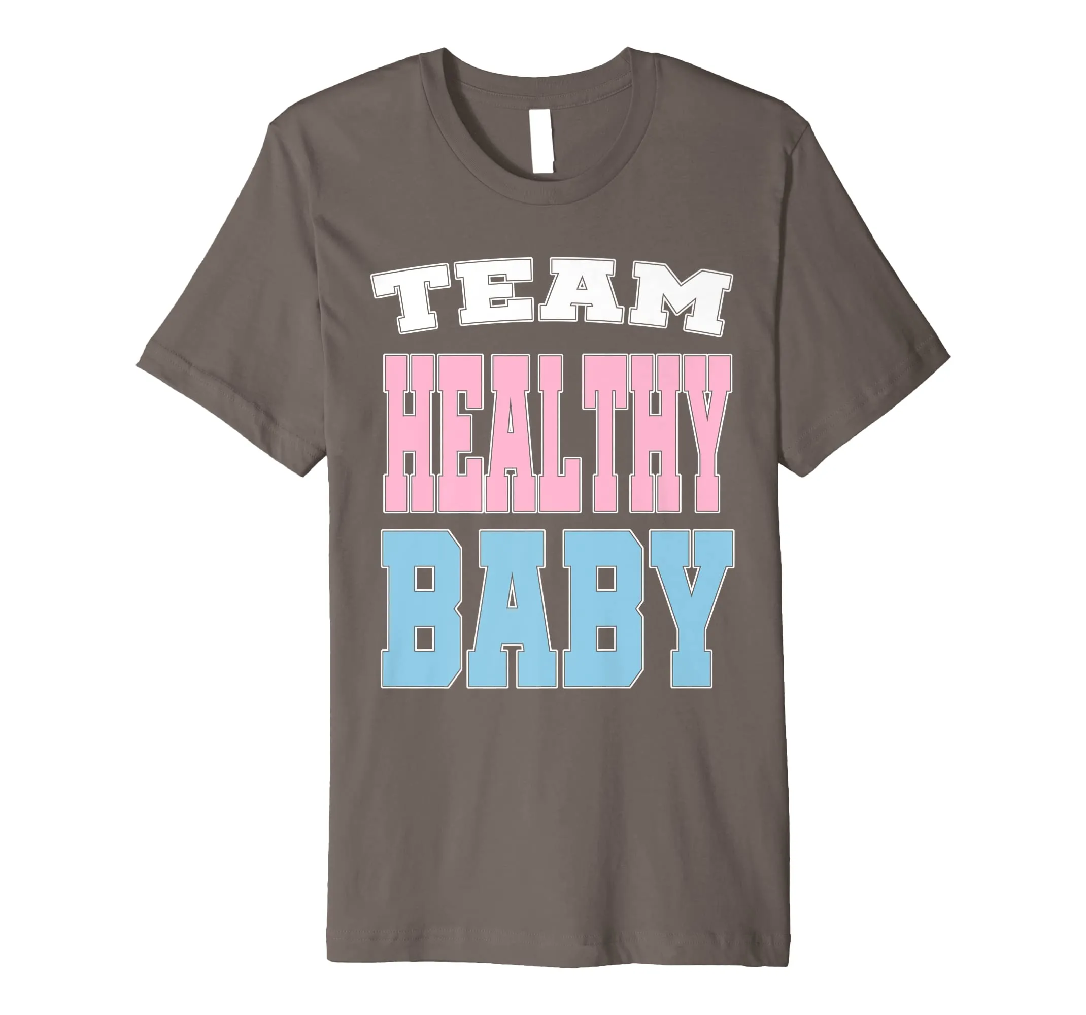 Team Healthy Baby Pink Blue Gender Reveal Baby Shower Shirt