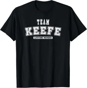 Team KEEFE Lifetime Member Family Last Name T-Shirt