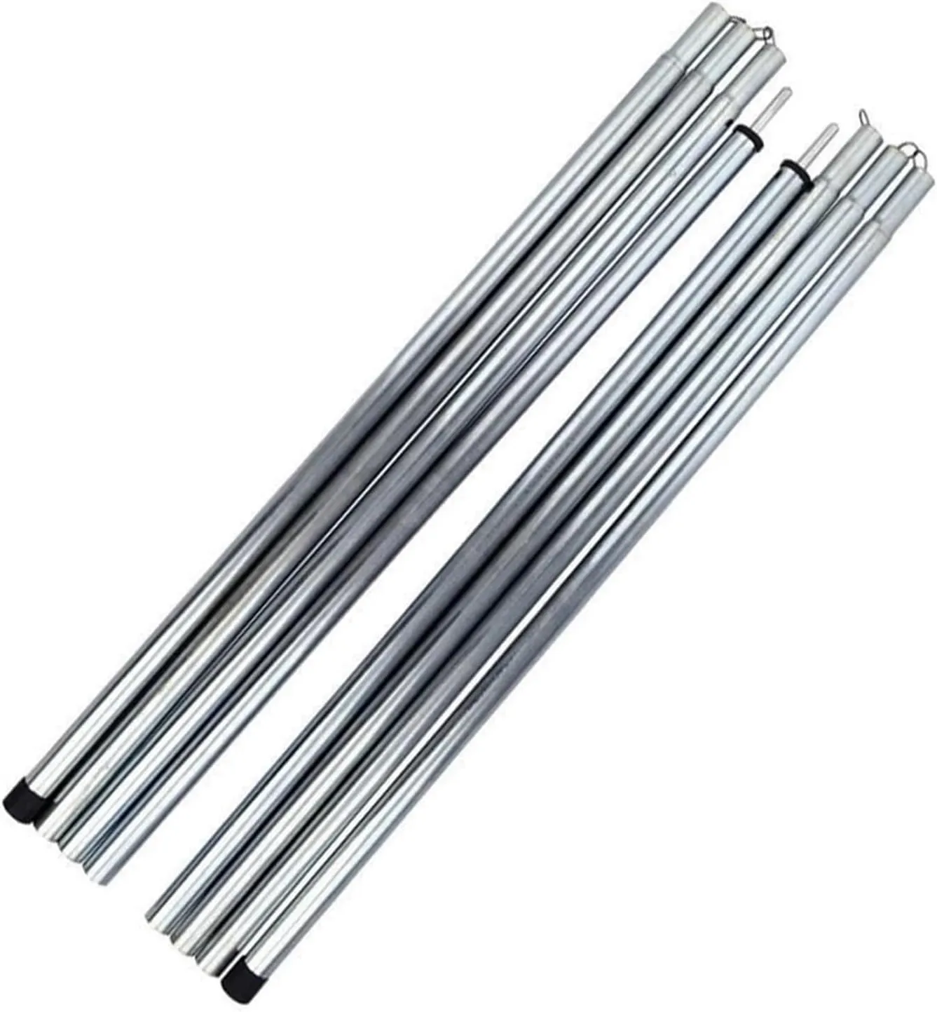Tent Poles 2PCS Adjustable 2M Tarp Poles Iron Thicken Stick Rack Rod Pole Outdoor Camping Ultralight Canopy Awning Tent Support Pole