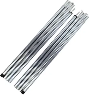 Tent Poles 2PCS Adjustable 2M Tarp Poles Iron Thicken Stick Rack Rod Pole Outdoor Camping Ultralight Canopy Awning Tent Support Pole