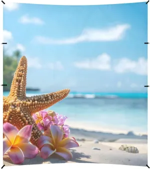 Tents Beach Tent with Sand Anchor, Beach Starfish Hawaiian Palm Trees Portable Canopy Sunshade - 9' x 10' - Sandbags & Reinforced Corners & Stability Poles Sun Shelter Outdoor Camping