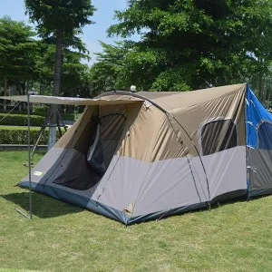 Tents Outdoor Camping Tent 8-10 Persons Lightweight Family Yurt Teepee Tents Outdoor Folding Tent, Easy to Install (Color : Outside Account, Size : Khaki)