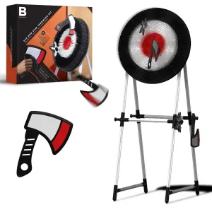 The Black Series Axe Throwing Target Set, Includes 3 Throwing Axes & Bristle Target, Blunted Edges & Lightweight Plastic, Safe for Indoor & Outdoor Use, Fun Adults & Kids Activity
