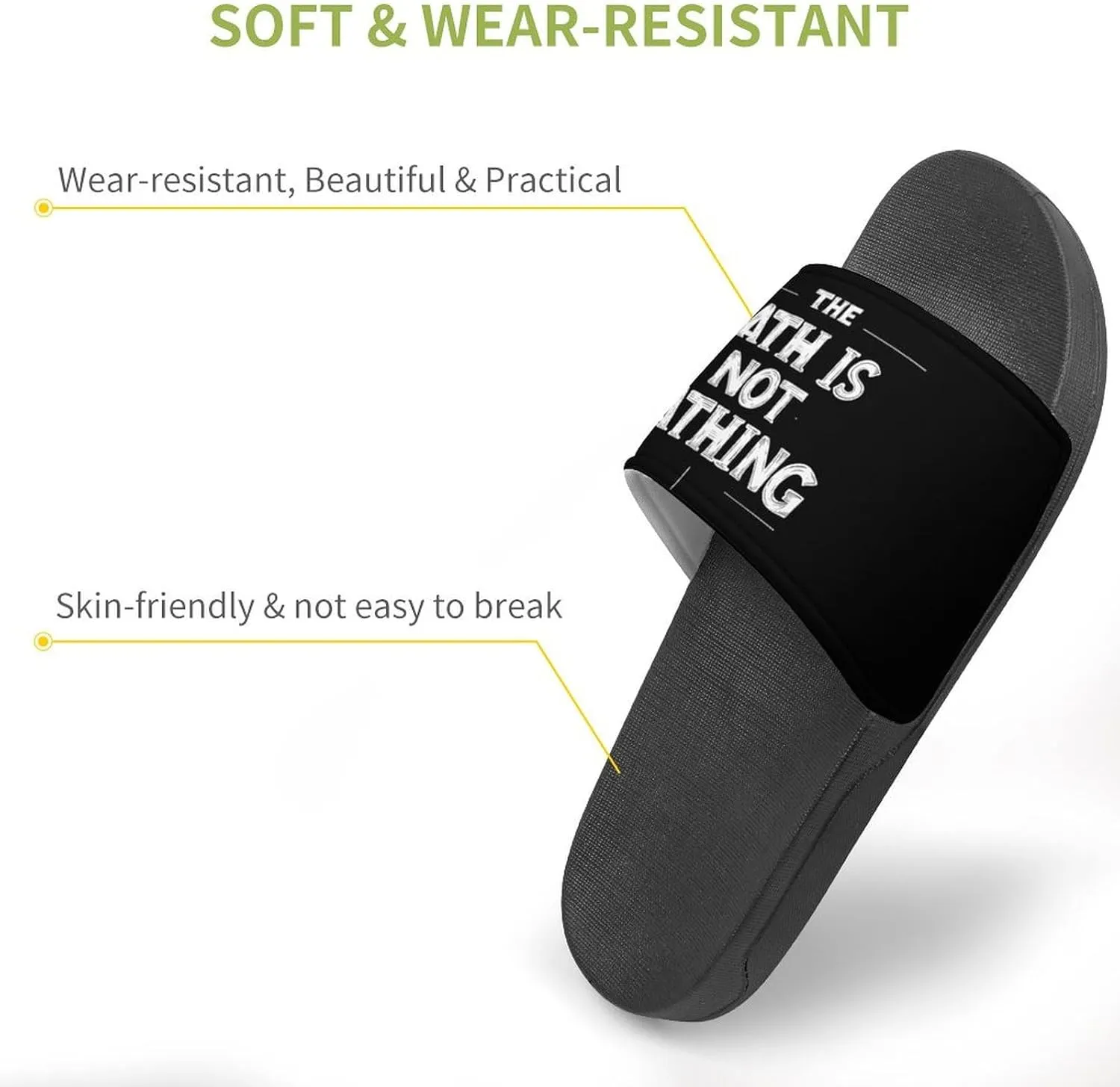 The Math Is Not Mathing Shower Shoes Slippers PVC Non-Slip Home for Bathroom Beach Indoor Outdoor