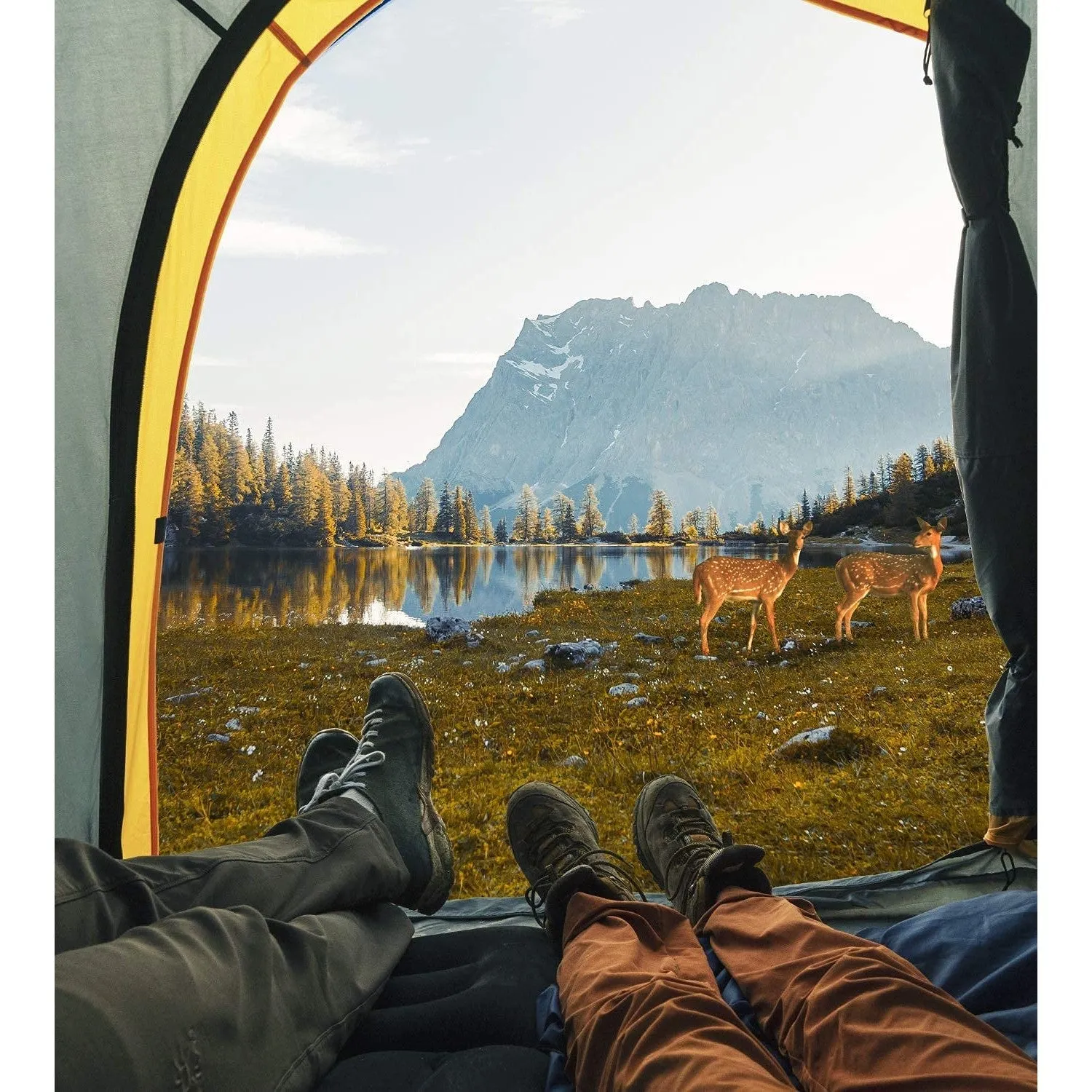 The perfect tent for two people and their pickup truck.