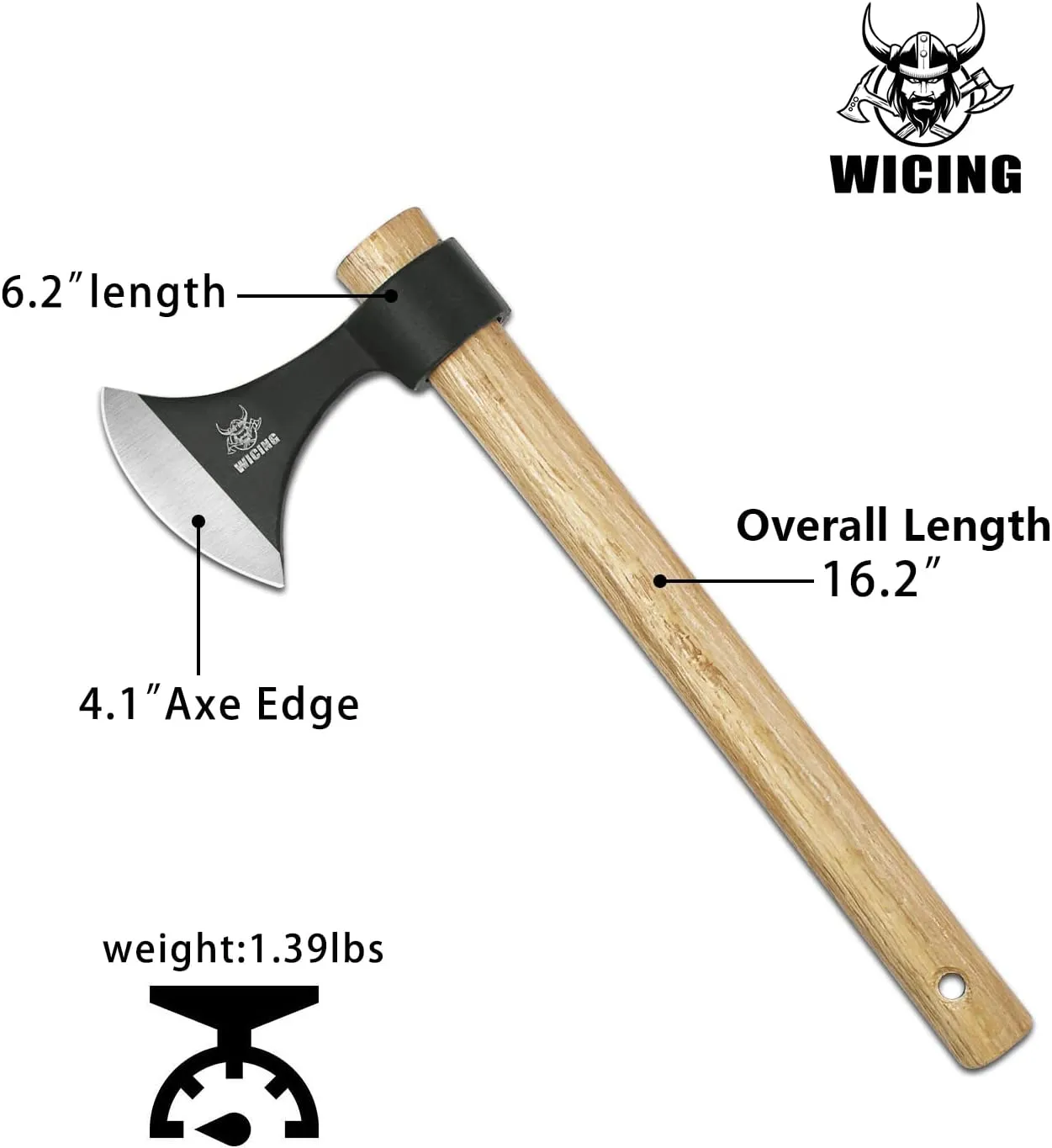 Throwing Axes, 16.2-inch Throwing Tomahawks High Carbon Steel & Wooden Handle, for Axe Throwing Recreation and Competition