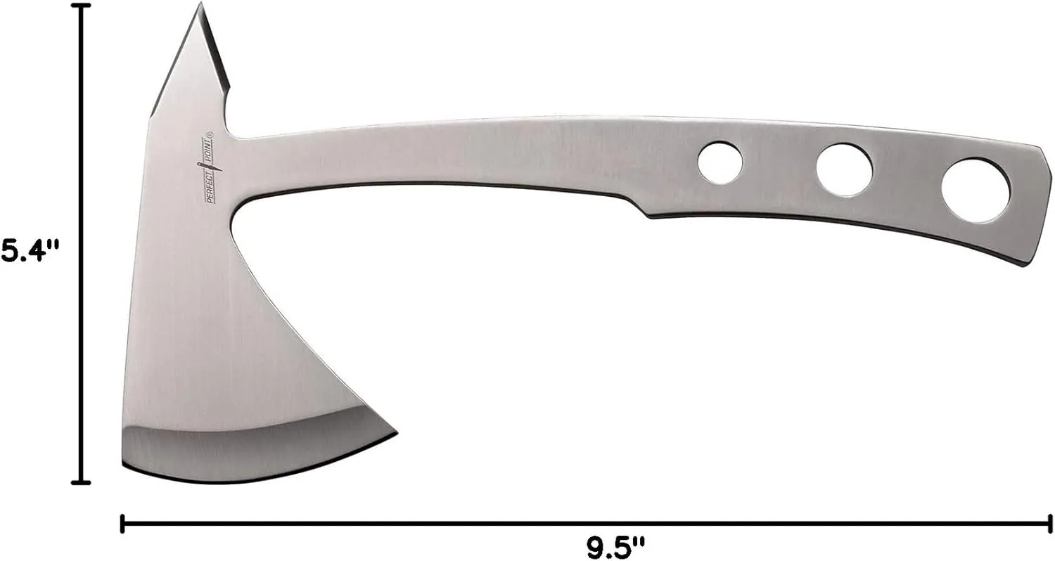 Throwing Axes – Set of 2-9.5-inches Overall, Satin Finish Stainless Steel Blade Handle, Includes Nylon Sheath, Full Tang Construction, Well Balanced, Throwing Sport Axes – PP-107-S2