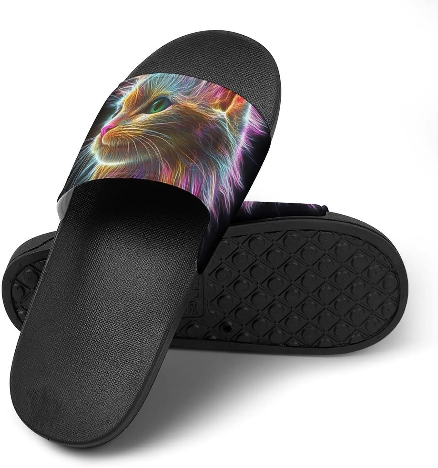 Thunder Cat Colorful Spirit God Shower Shoes Slippers PVC Non-Slip Home for Bathroom Beach Indoor Outdoor