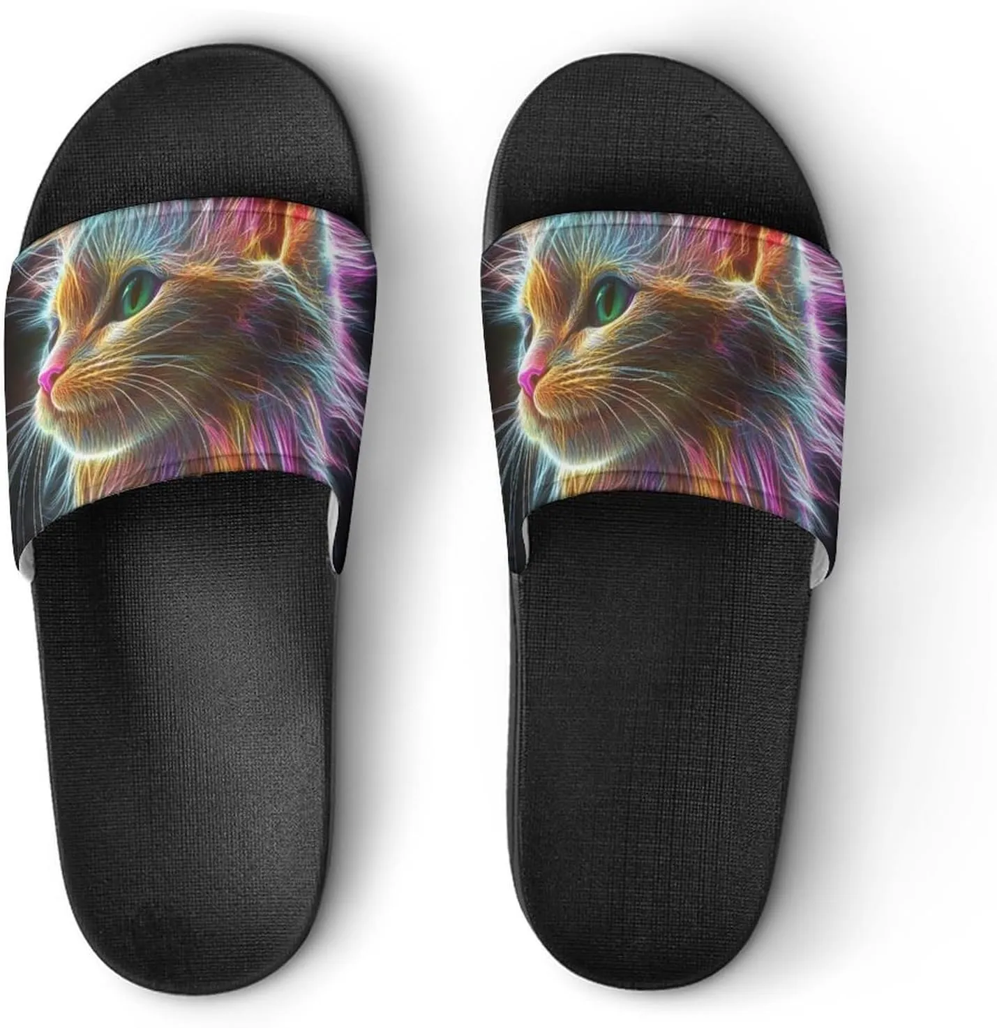 Thunder Cat Colorful Spirit God Shower Shoes Slippers PVC Non-Slip Home for Bathroom Beach Indoor Outdoor