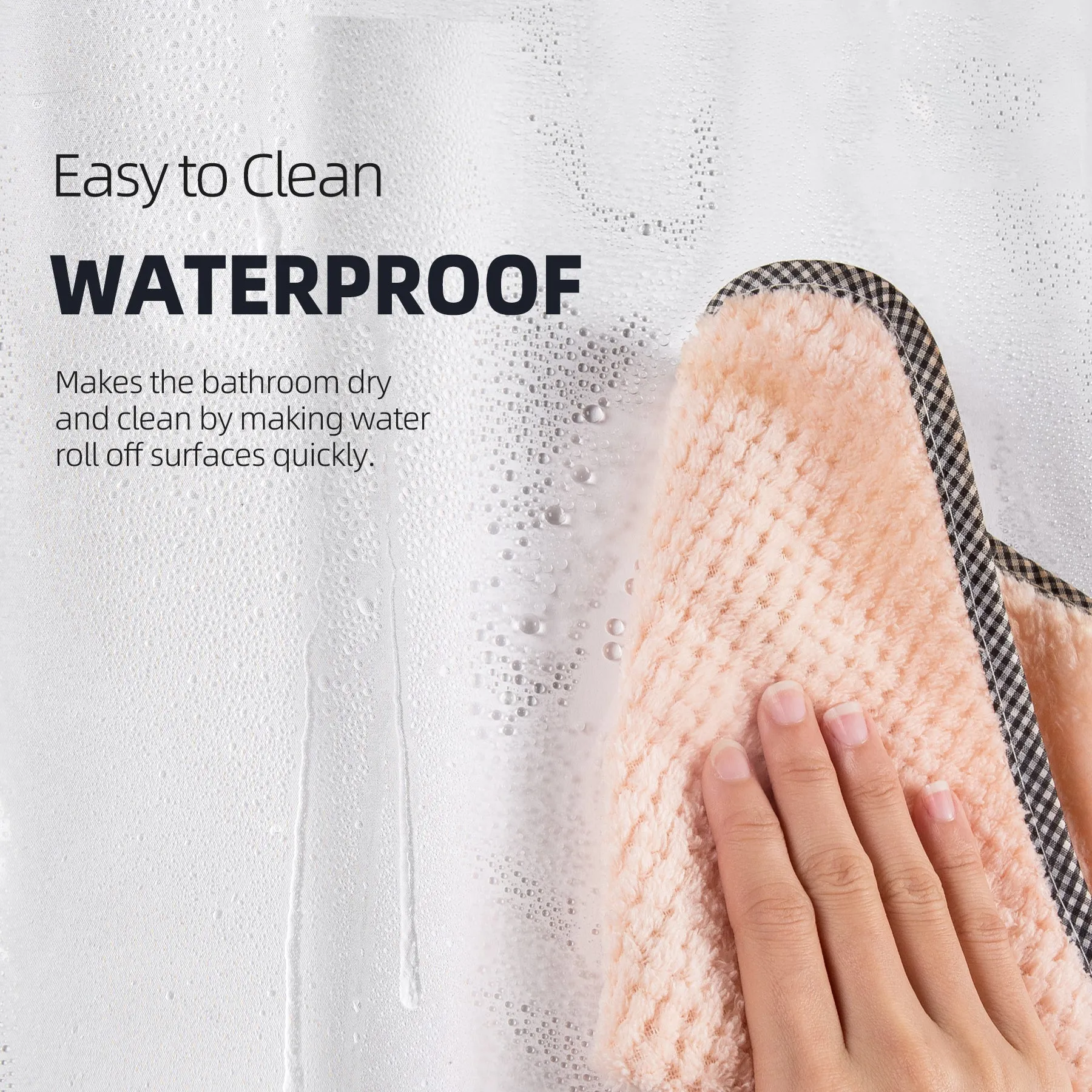 Titanker Clear Shower Curtain Liner, Lightweight PEVA Shower Curtain Liner for Bathroom