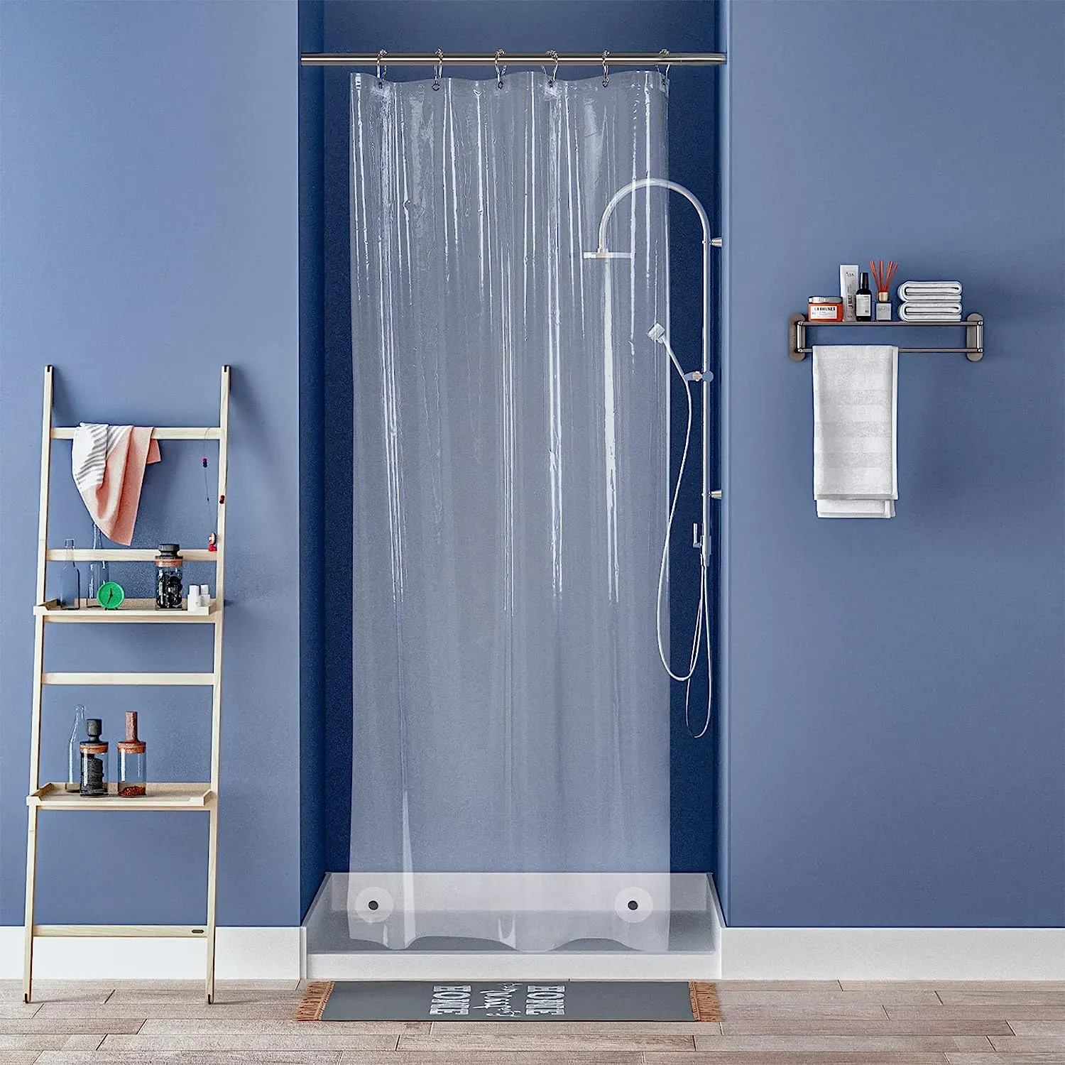 Titanker Clear Shower Curtain Liner, Lightweight PEVA Shower Curtain Liner for Bathroom