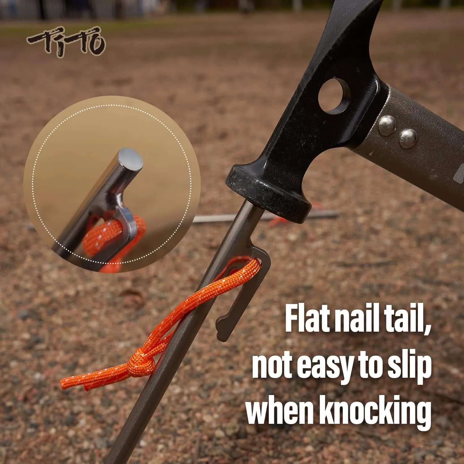 TiTo Titanium Tent Pegs Stakes Lightweight Snowfield Grassland Heavy Duty Tent Nails for Outdoor Camping Hiking and Plant Support Garden Stakes 4pcs/6pcs (8×350mm-6pcs)
