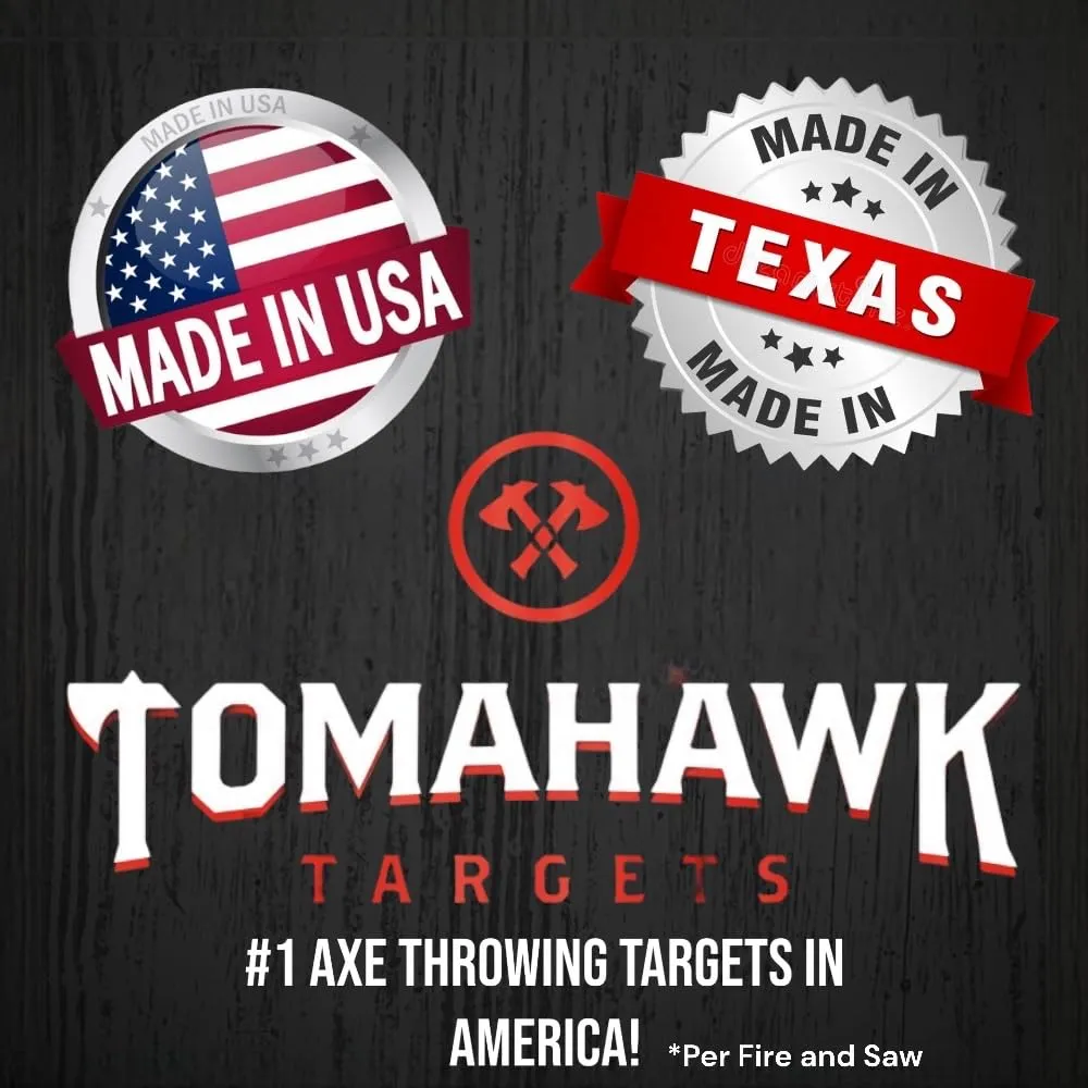 Tomahawk Targets - Large 4 Ring Wooden Axe and Knife Throwing Tripod Target Board and Stand, 4ft Tall (Axes not Included)