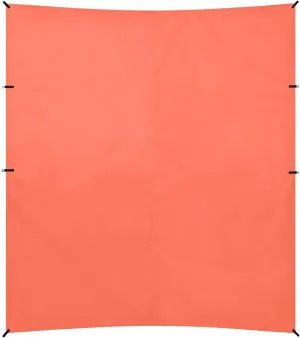 Tomato Orange Foldable Beach Tent UPF50  Protection Waterproof Sun Shade with Sandbags & Sand Shovel for Camping, Fishing, Backyard Fun