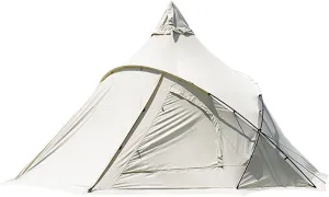Tower Post Bell Tent,Cozy House Outdoor Waterproof,Teepee Tent for Adults 4-6 Person Family Camping Tent,Double Layer Party Family Vacation