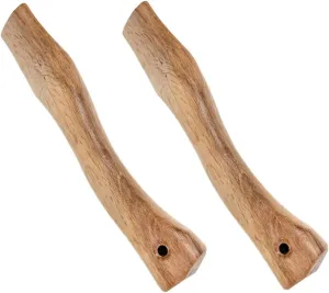 TOYANDONA 2pcs Wooden Axe Handle Replacement Durable Convenient Grip for Hatchets Easy to Install Wood Axe Accessory for Camping Firewood Cutting