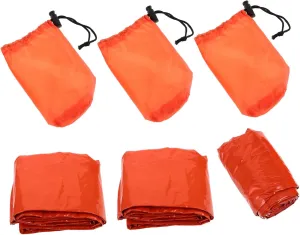TOYANDONA 3 Set Portable for Camping Thermal Emergency Bivy Sack with Storage Bag Lightweight Outdoor Shelter for Hiking and Survival Gear