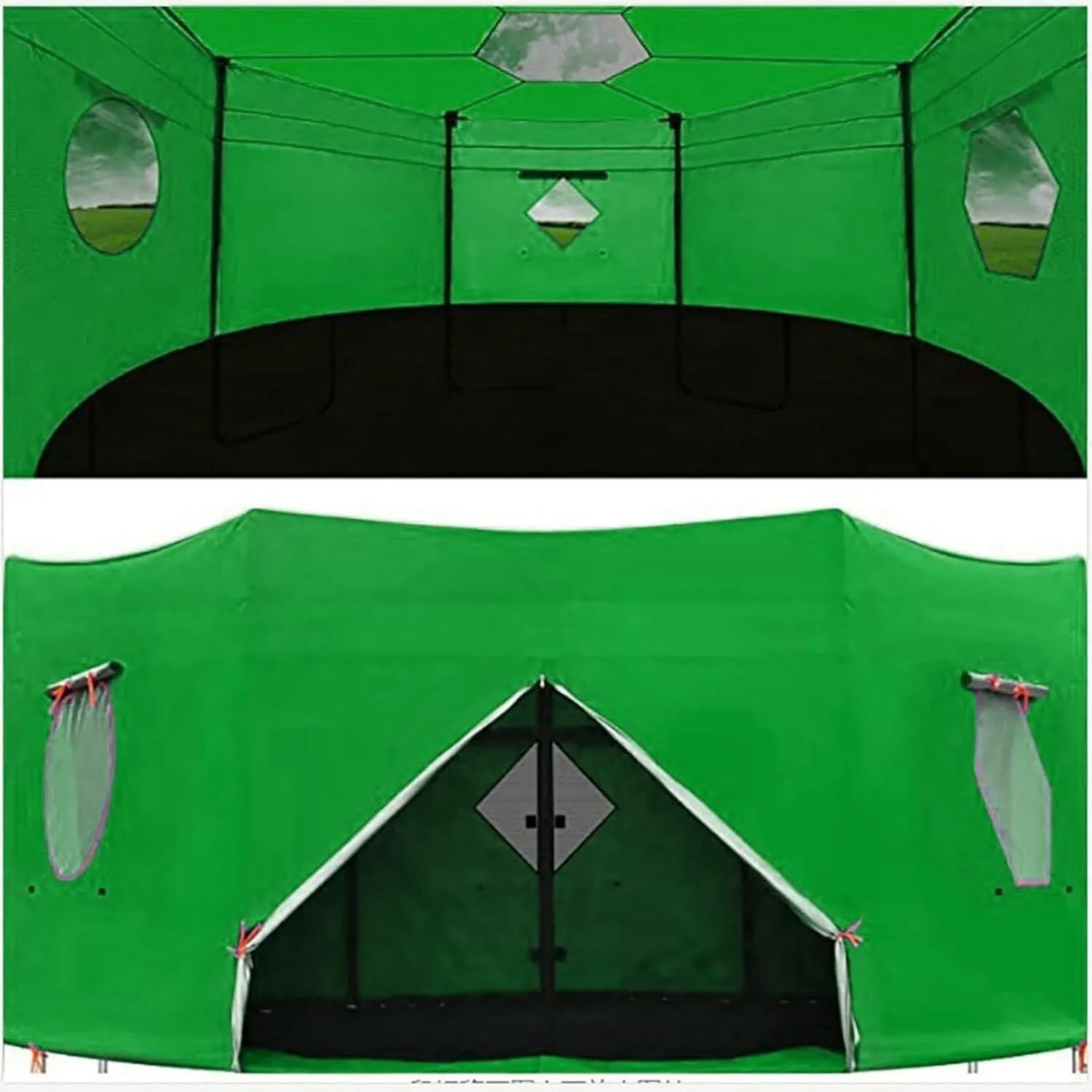 Trampoline Tent, 2025 New Upgrade Outdoor Tent, Trampoline Cover with Rainproof Tent and Sunshade Outdoor Protective Fabric for Jumping, Trampoline Sun Protection, 6FT/8FT/10FT/12FT/14FT