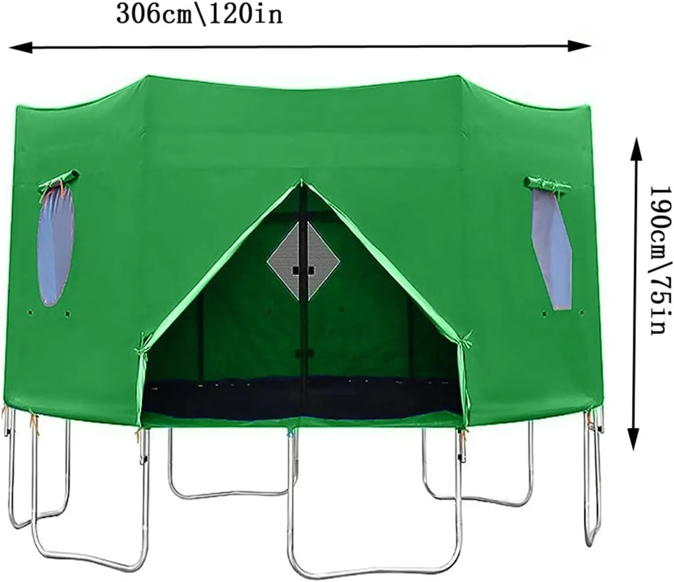 Trampoline Tent, 2025 New Upgrade Outdoor Tent, Trampoline Cover with Rainproof Tent and Sunshade Outdoor Protective Fabric for Jumping, Trampoline Sun Protection, 6FT/8FT/10FT/12FT/14FT