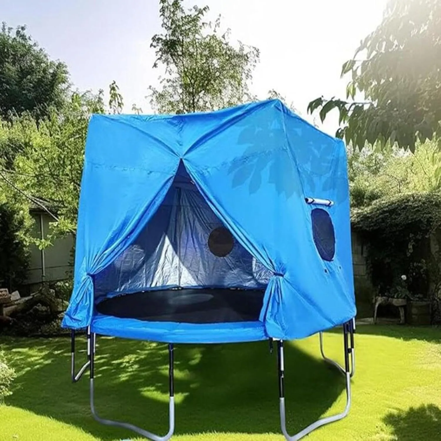 Trampoline Tent, 6FT/8FT/10FT/12FT/14FT/15FT Trampoline Tent Cover, Waterproof Oxford Trampoline Canopy, Trampoline Sun Shade for 6 Straight Pole Round Trampoline