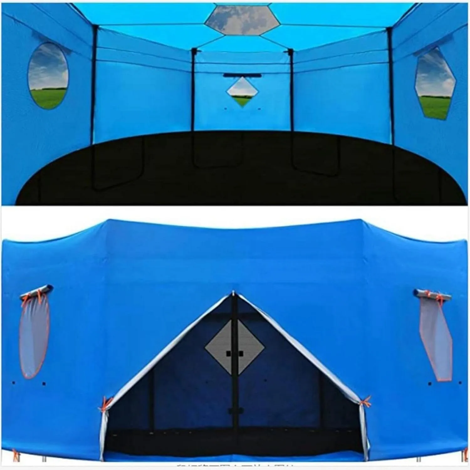 Trampoline Tent, 6FT/8FT/10FT/12FT/14FT/15FT Trampoline Tent Cover, Waterproof Oxford Trampoline Canopy, Trampoline Sun Shade for 6 Straight Pole Round Trampoline
