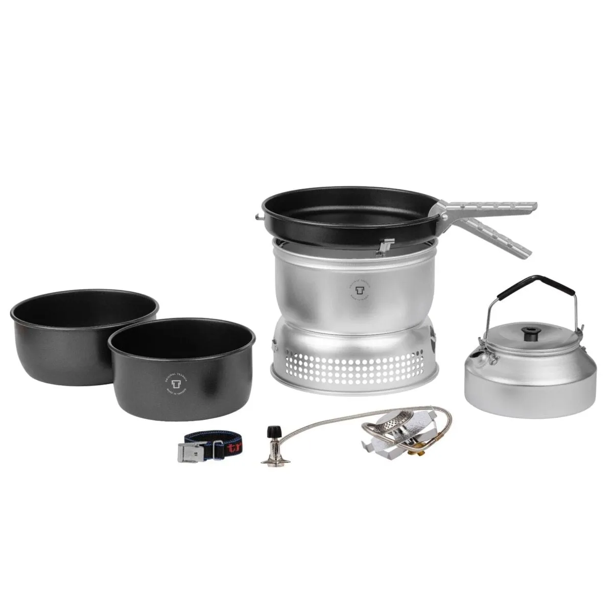 Trangia stove set cooking outdoor compact kit aluminum non-stick pans kettle pot