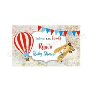 Travel Baby Shower Theme Backdrop