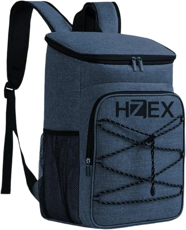 Travel Cooler Lunch Backpack, 25L or 25 Can Hiking Back Pack, Insulated Lunch Box Bag, Water Resistant Can Beach Cooler, Leakproof and Lightweight for Traveling, Fishing, Camping