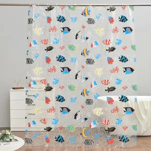 Tropical Fish Shower Curtain: Waterproof, Lightweight, Fashionable ~ 35 max characters.