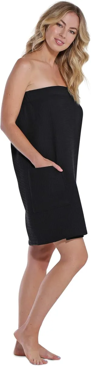 Turquaz Lightweight Knee Length Waffle Robes For Women Spa Bath Waffle