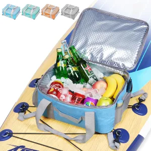 Uboway Paddle Board Accessories - Large Paddle Board Cooler with Side Pouches for Water Bottles, Waterproof SUP Cooler Deck Bag with Top Mesh Pocket, Paddle Board Cooler Bag, Insulated Kayak Cooler