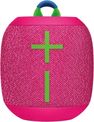 ULTIMATE EARS WONDERBOOM 3, Small Portable Wireless Bluetooth Speaker, Big Bass 360-Degree Sound for Outdoors, Waterproof, Dustproof IP67, Floatable, 131 ft Range - Hyper Pink (Renewed)