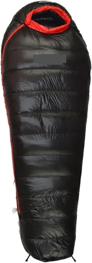 Ultralight Adult Mummy Sleeping Bag - Thick Warm Duck Down for Camping, Trekking & Mountaineering