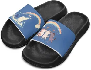 UNICEU Kids House Slippers Comfortable Open Toe Slides Sandals Girls Boys Slip On Lightweight Casual Shower Shoes