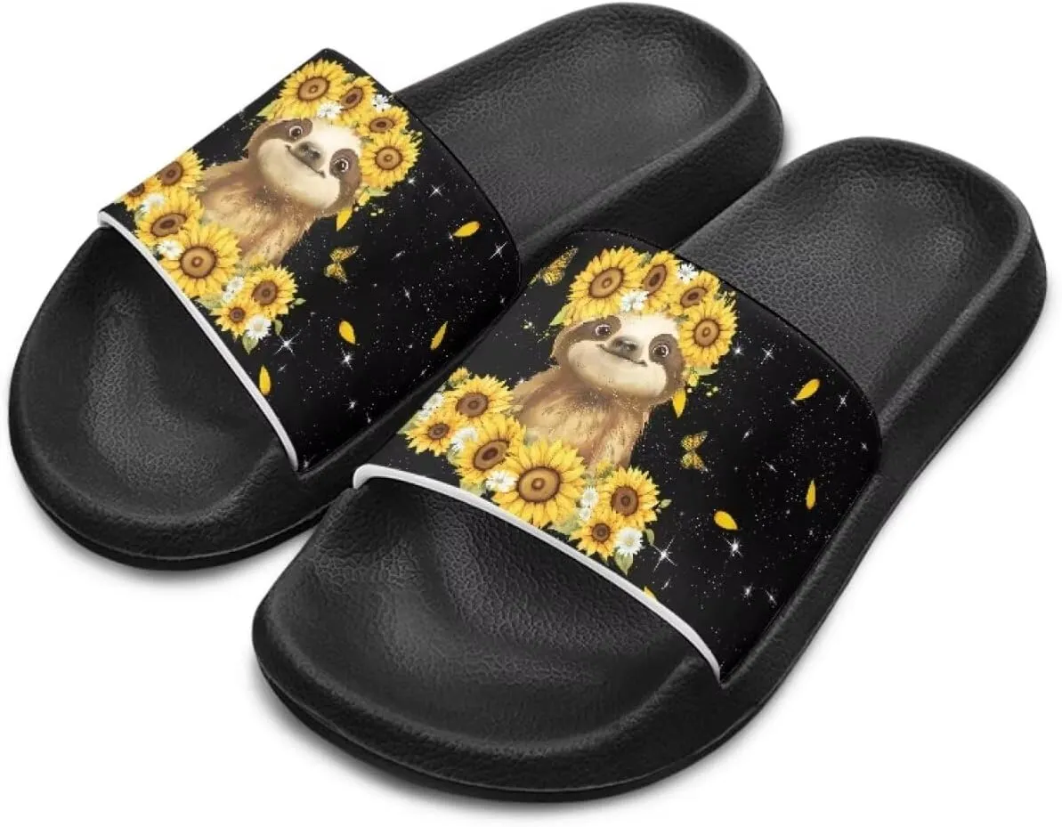 UNICEU Kids Slippers Slip-On Open Toe Quick Drying Slides Sandals Girls Boys Casual Non-Slip Lightweight Shower Shoes
