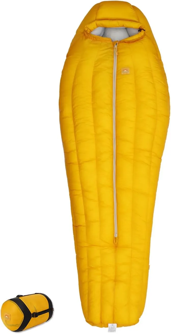 Urltra-Light Filling 700g White Goose Down 800FP Comfortable Temperature 21.2 °F Open Mummy Sleeping Bag Winter Down Sleeping Bag for Backpacking Camping Hiking