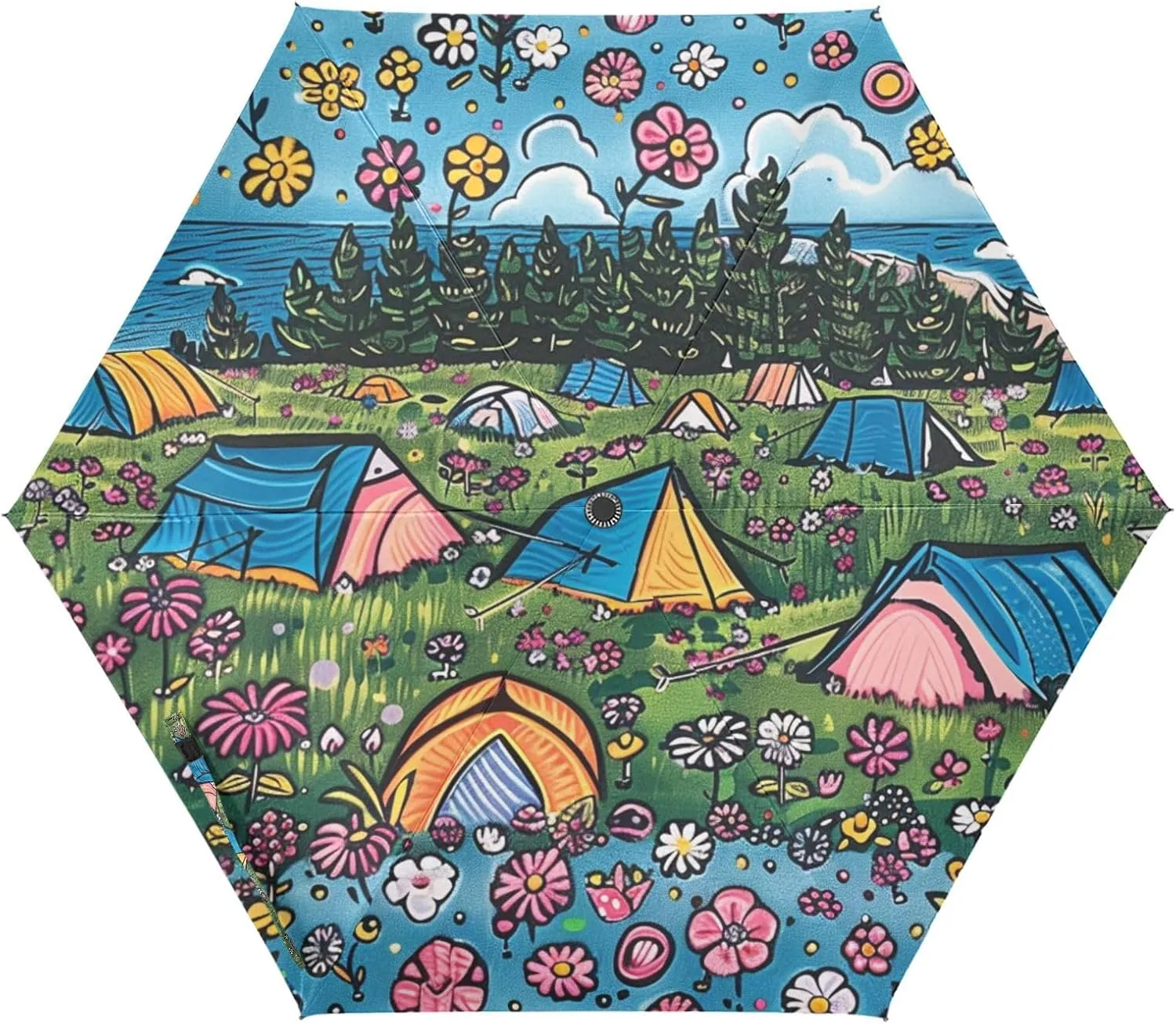 UV50  compact umbrella in beach portable and lightweight umbrellas for rain large auto open sombrillas de lluviaKawaii Flower Tent