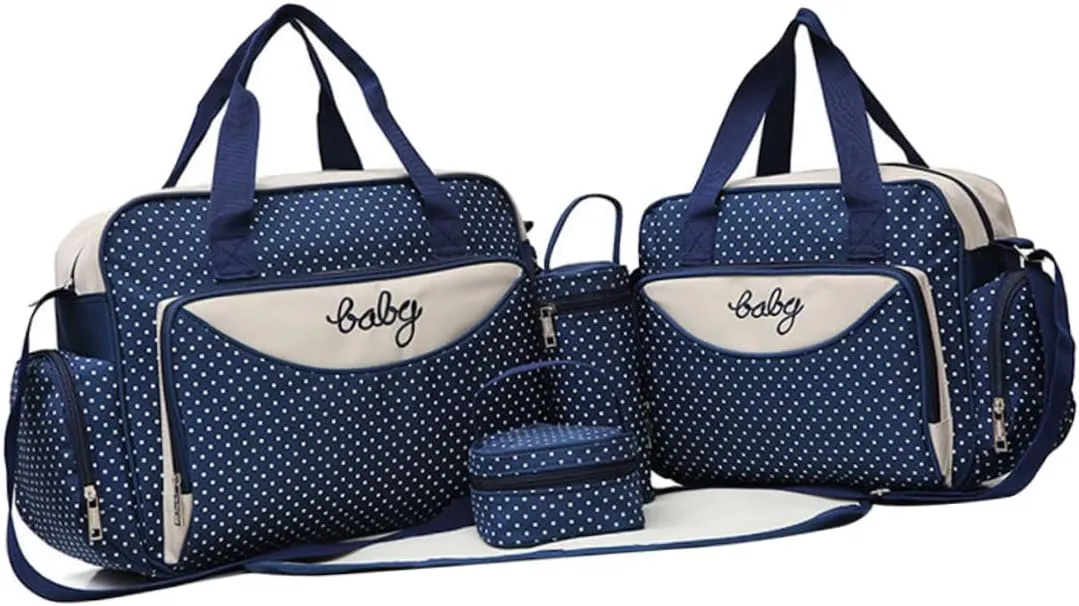 VALICLUD 1 Set 5pcs Baby Bag for Women Travel Diaper Bag Multi- Function Mummy Bags Tote Purse for Women Diaper Changing Station Womens Tote Handbags Mother Bag High Capacity Men and Women