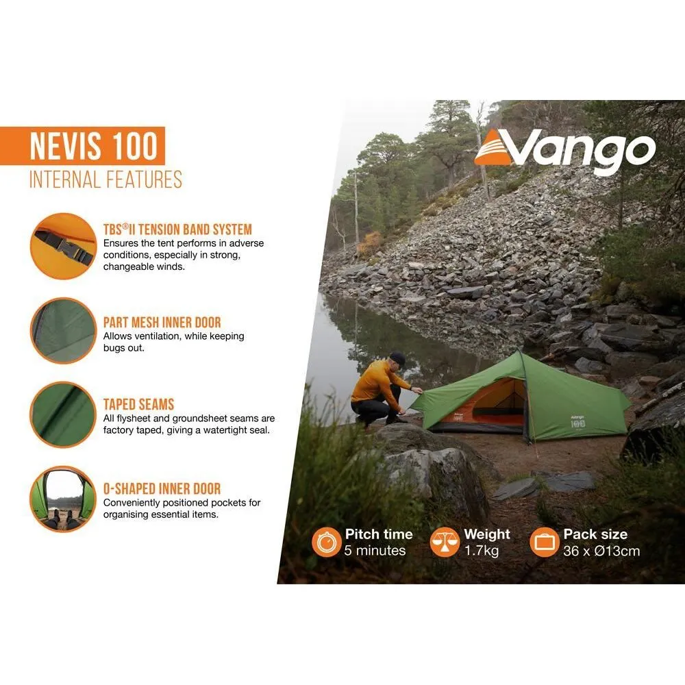 Vango Nevis 100 Pamir Green 1 Person Tent