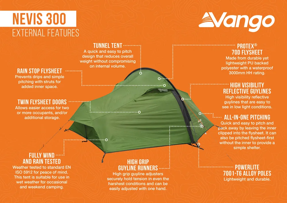 Vango Nevis 300 Backpacking Tent 2025