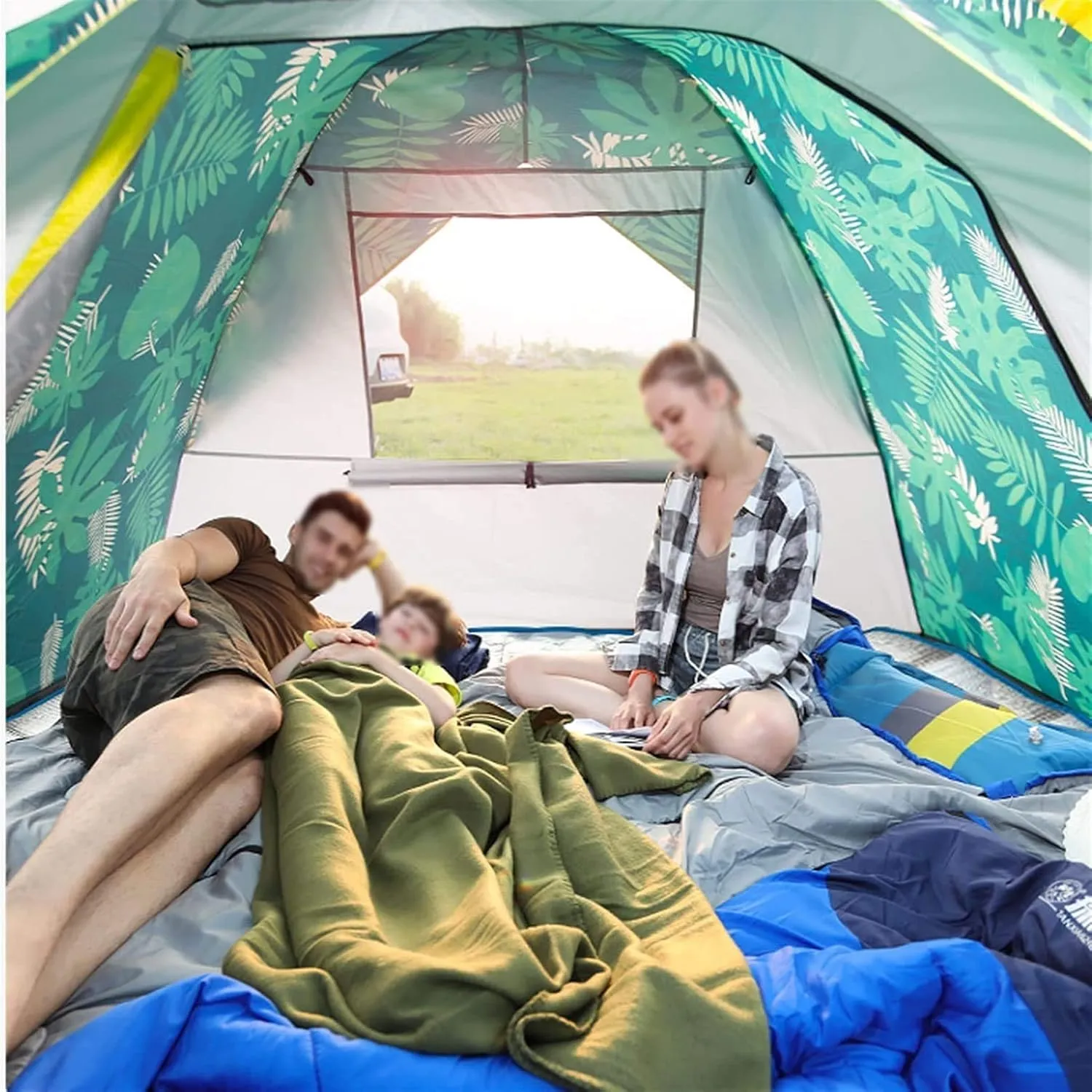 VejiA Tent Waterproof Anti- Tent Automatic Quick Setup Family Tent Outdoor Camping Tent able Tents Two Layer Tents Sunshade Outdoor